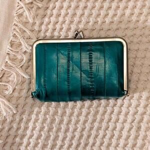 Vintage Teal Eel Skin Coin Purse – Kiss Lock